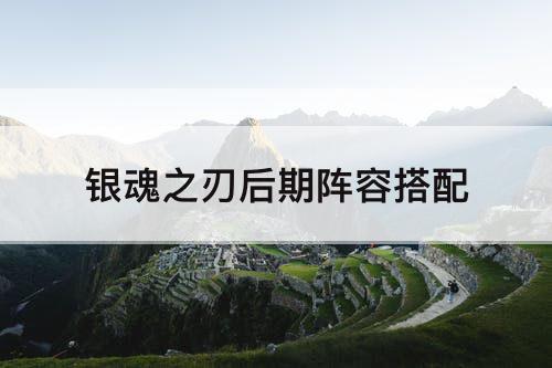 银魂之刃后期阵容搭配