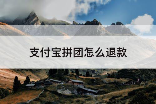 支付宝拼团怎么退款