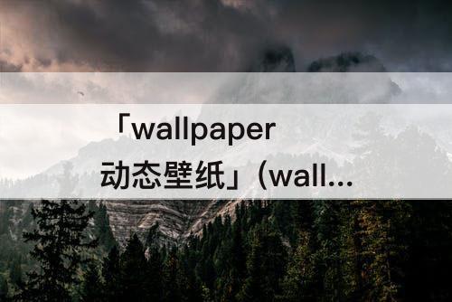 「wallpaper动态壁纸」(wallpaper动态壁纸很卡)